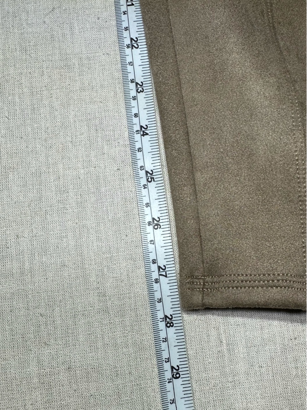 Women’s Spanx Faux Suede Stretch Tummy control Lined leggings Medium Brown #chic - Picture 7 of 7